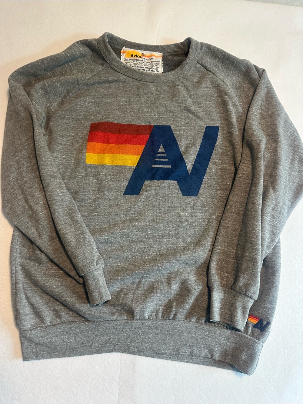 Aviator Nation Gray Logo Sweatshirt XL